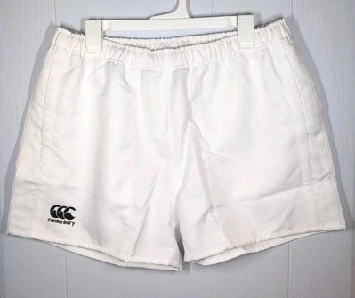 CANTERBURY RUGBY POLY SHORTS MENS POCKETS MATCH RUGBY TRAINING WHITE Size 2XL - Image 1 of 4