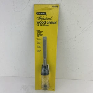 Cincel de carpintería vintage Stanley No.60 borde biselado ancho nuevo stock antiguo EE. UU. - Imagen 1 de 12