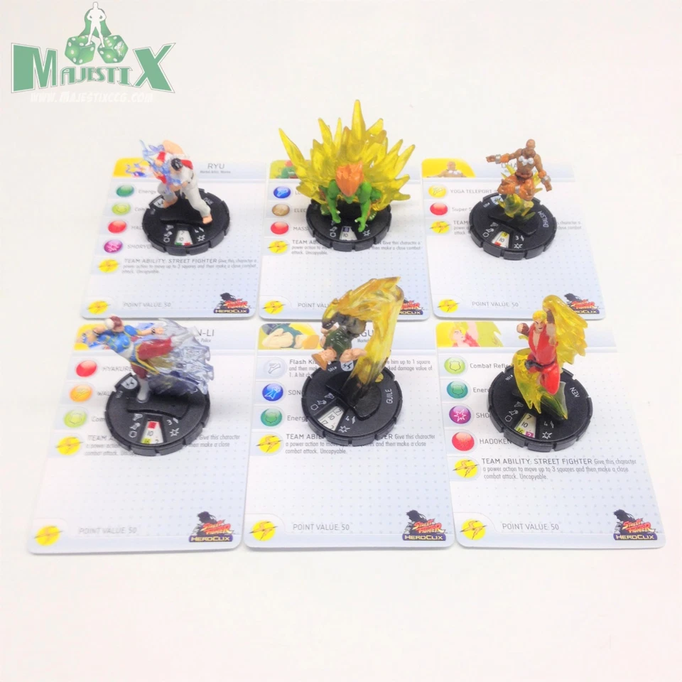 Heroclix Street Fighter Set COMPLETO Lote de 6 figuras Starter Set! Foto 1 de 1