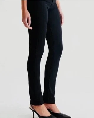 AG Adriano Goldschmied Pants Women's Size 30R The Prima Mid Rise Cigarette Black - Image 1 of 4