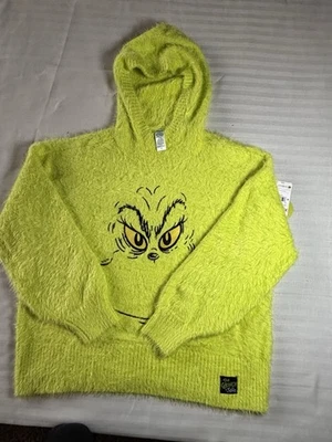 Suéter Difuso Verde Limón The Grinch By Justice Girls Bordado Grinch Talla XL Foto 1 de 4