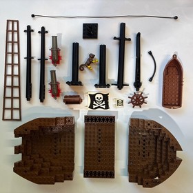 LEGO 6285 Black Seas Barracuda 1989 Pirate Ship Parts Lot Vintage