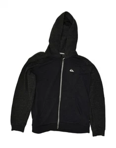 Suéter con Capucha y Cremallera QUIKSILVER Niños 13-14 Años Grande Negro Bloque de Color AZ64 - Imagen 1 de 3
