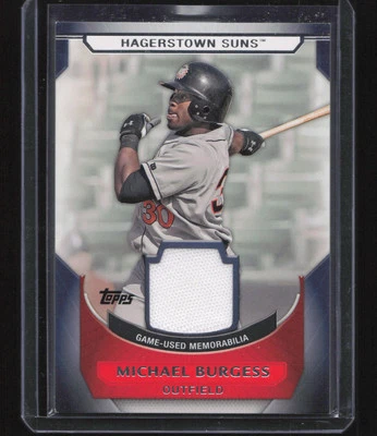 Michael Burgess 2011 Topps Pro Debut #MM-MB Hagerstown Suns Jersey Card - Image 1 of 2
