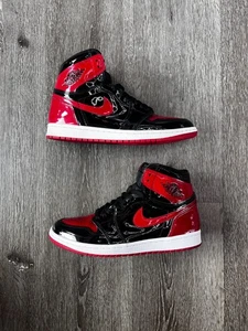 Größe 6,5Y - Jordan 1 Retro OG High "Patent Bred" **GEBRAUCHT** - Bild 1 von 8