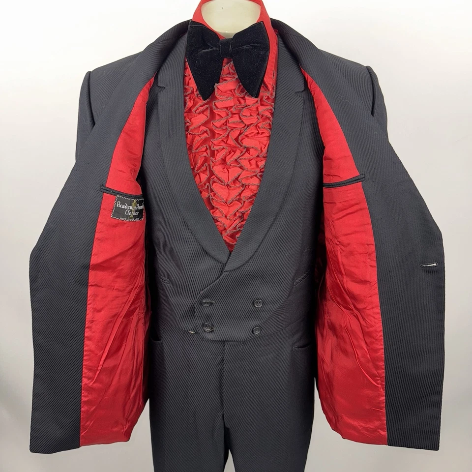 Traje de Esmoquin Premios de la Academia Para Hombres 46 Chaqueta 39 33 Pantalones De Colección Años 60 70 Baile de graduación Boda Foto 1 de 4