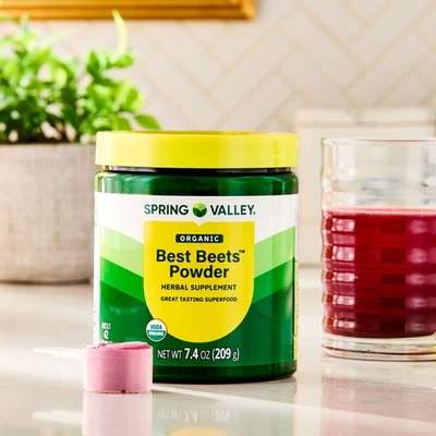 Novo suplemento de ervas em pó orgânico Spring Valley Best Beet, 7,4 oz, - Imagem 1 de 4