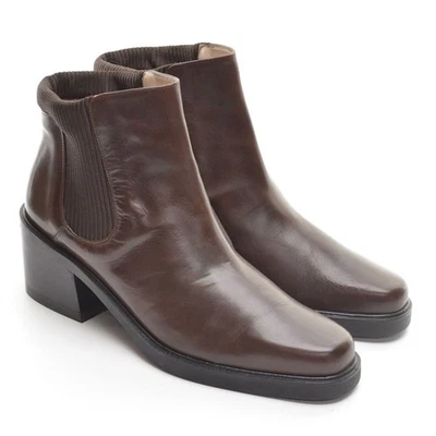 Mujeres Via Spiga Tacón Grueso Puño Botines 8 B Marrón Cuero Botines Zapato Nuevo Foto 1 de 4