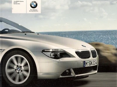BMW 6-Series Coupe & Convertible E63 E64 2005-2006 UK Market Brochure 630i, 650i - Image 1 of 3
