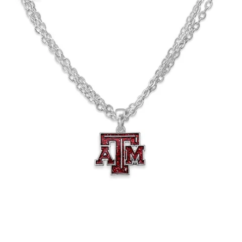 Texas A&M Aggies Game Day Glitter Necklace Jewelry Gift Licensed TAMU Cover