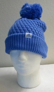 NWT Adidas Youth Girls Twilight 2 Lurex Ballie Beanie Hat OSFA Real Blue MSRP$20 - Picture 1 of 2