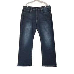 Buffalo David Bitton Jeans men's 42x30 Six-X regular straight blue stretch denim - Picture 1 of 11