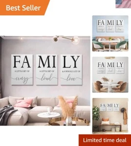 GUBIYU Home Family Wanddeko, Wandbild für Wohnzimmer 3er Set Inspirationa... - Bild 1 von 8