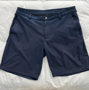 Lululemon Commission Herrenshorts 36 blau schmale Passform Warpstreme 9" Schrittlänge Golf - Bild 1 von 6
