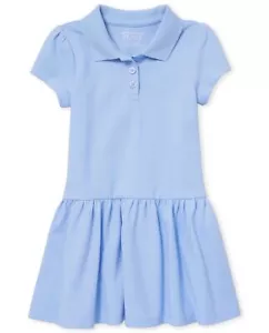 The Children's Place Baby Toddler Girls Short Sleeve Picque Polo Dress Day Br... - Picture 1 of 4