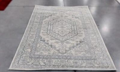 Alfombra manchada marfil/pizarra 5'-1" x 7'-6", precio reducido 1172715941 ADR108S-5 Foto 1 de 4