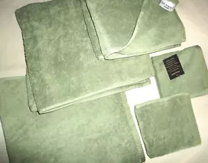 SALBAKOS ARSENAL CLASSIC TURKISH SAGE GREEN (5P) BATH TOWEL, SHEET & WASH SET - Picture 1 of 9