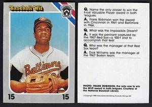 1990 Baseball Wit Frank Robinson MINT - Picture 1 of 1