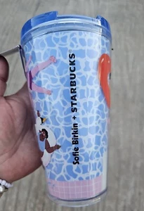 NWT Starbucks X Sofie Birkin Target 2024 Blue Pool Party Cold Brew Tumbler - Picture 1 of 4