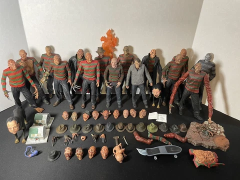 Nightmare on Elm Street HUGE Freddy Krueger NECA 7” Lot 17 Total Long Arms Loose Cover