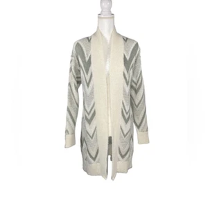 Neu ohne Etikett Kate & Sam kuschelweiche salbeigrün-cremefarbene Strickjacke mit Krawatte Damengröße SM - Bild 1 von 9