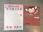 New 1990s  Japanese Monkey Cute Kawaii Letter Writing Paper & Envelope Set