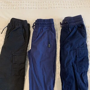3 Pairs!! Gap Kids Boys Joggers LINED CARGO Pants Slim Fit Size XS, EUC - Picture 1 of 14