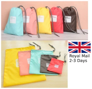 Travel Drawstring Wash & Pouch Luggage Water resist Bag Washing Storage Pouch - Picture 1 of 17
