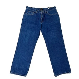 Lee Premium Mens 38 Jeans Fleece Lined Relaxed Straight Heavyweight Mid Rise L30 - Picture 1 of 7