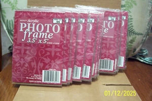 Lot of 19 Acrylic 3.5" x 5" Standing Frames - NEW in Package - READ DESCRIPTION - Picture 1 of 2