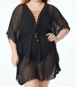 Bleu Rod Beattie Chiffon Caftan Cover Up, from Gypset Size 1X Black - Picture 1 of 5