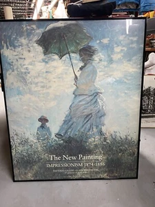 Vtg Original 1986 National Gallery Art 36x30 Poster Woman with a Parasol -Monet - Picture 1 of 8