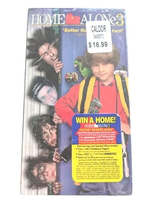 Home Alone 3 - SEALED (VHS, 1998) Alex D Linz, John Hughes - Fox Watermark - Image 1 of 4