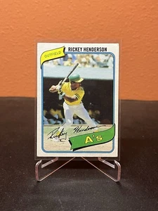 1980 Topps #482 Rickey Henderson ROOKIE RC ATHLETICS A34 F - Foto 1 di 2