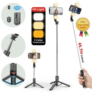 Flexible Tripod Holder Stand Selfie Stick With Bluetooth Remote For Mobile Phone - Picture 1 of 26