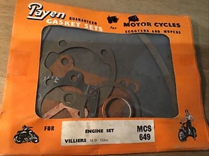 Villiers 10D 122cc , Gasket Set , Original Payen MCS649 - Picture 1 of 2