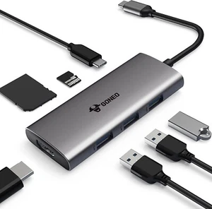 GONEO Tout en 1 Hub USB C USB C Station d'accueil 4K HDMI, 3 ports USB 3.0 PD SD/TF - Photo 1/13