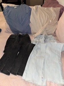 Girls Lot - Size 11/12 Outfits- Jeans And Tops From Abercrombie - Picture 1 of 13