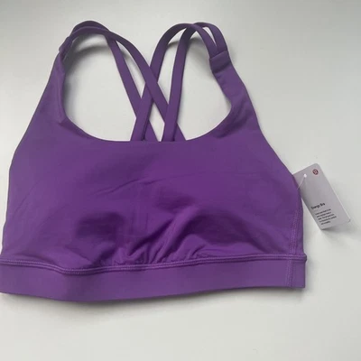 Sujetador Lululemon Energy *Soporte Medio, Copas B-D Magenta Iluminado por la Luna Talla 4 Nuevo con Etiquetas Foto 1 de 4