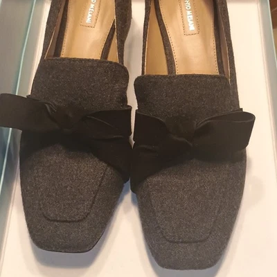 Mocasines para mujer Antonio Melani Sameera gris carbón negro mezcla de lana talla 9,5 M Foto 1 de 4