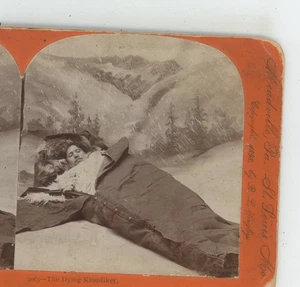 The Dying Klondiker Schlafsack Keystone Stereoview - Bild 1 von 2