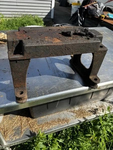 Antique Factory Machine Cast Iron Legs Base Stand Table Industrial 17x11x10 - Picture 1 of 18