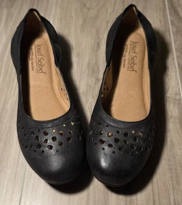 Josef Seibel Perforated Suede Ballet Flats Size US 5.5 36 EU - Picture 1 of 4