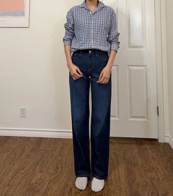 Camisa Thomas Dean 100 % algodón abotonada azul negro blanco talla niños XL (18/20) Foto 1 de 4