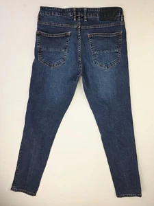 Ben Sherman Size 33X32 Slim Straight Stretch Fit Mens Blue Denim Logo Tag Jeans - Picture 1 of 11