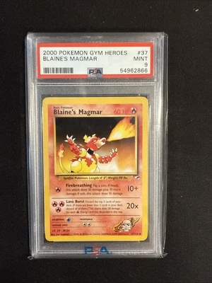 2000 Pokémon Gym Heroes  Blaine's Magmar 37/132 Unlimited PSA 9 🔥🔥 - Image 1 of 4