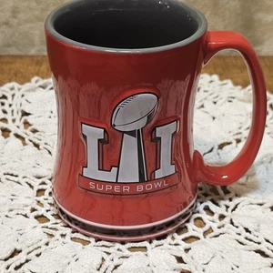 NFL Patriots vs. Falcons Coffee Tea Mug Handle Superbowl LI Houston 2-5-2017 Red - Picture 1 of 9