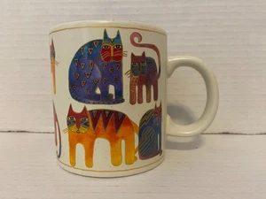Taza de gato multicolor Laurel Burch 2004 vintage Wine Things Unlimited - Imagen 1 de 6