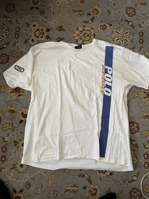 Polo Sport Ralph Lauren винтажный 90-х белый в полоску размер XXL - Изображение 1 из 3
