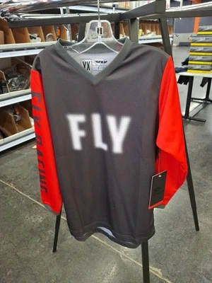 Fly Racing F-16 Youth Jersey Grey/Red MX Off-road Kid's Shirt XL 376-224YX Foto 1 de 2